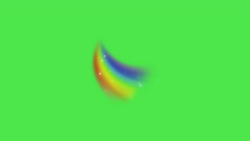 rainbow sketch animation green background