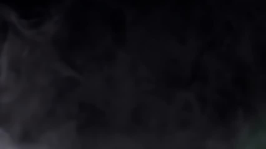 Black Smoke Cloud on Dark Background