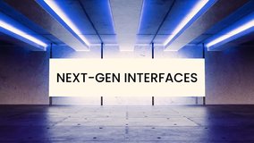 Futuristic neon screen animation with the phrase “Next-Gen Interfaces” glowing in a sci-fi digital room. Perfect for UI  UX design promos, AI platforms, software branding - Powered by Shutterstock - Get 15% off with code: PIKWIZARD15
