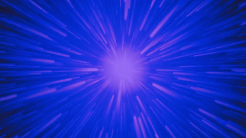 Abstract explosion of colorful light streaks in motion.