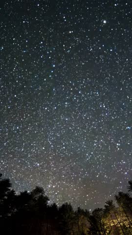 Time lapse of the spectacular Milky Way with its galactic core. Vertical design in 9:16 ratio. Smartphone and social media ready.