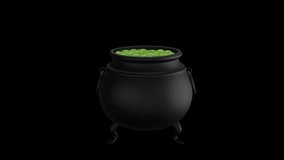 3d animated witch pot on black screen - Powered by Shutterstock - Get 15% off with code: PIKWIZARD15