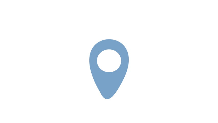 Bouncing location marker, hand drawn loopable