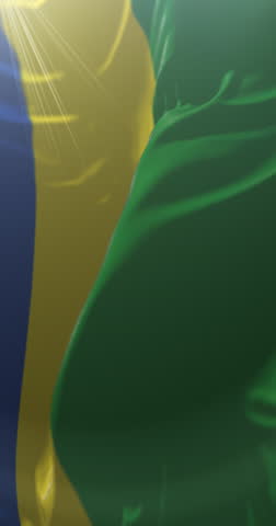 Choco Department Flag, Colombia. Loop. 4K Vertical