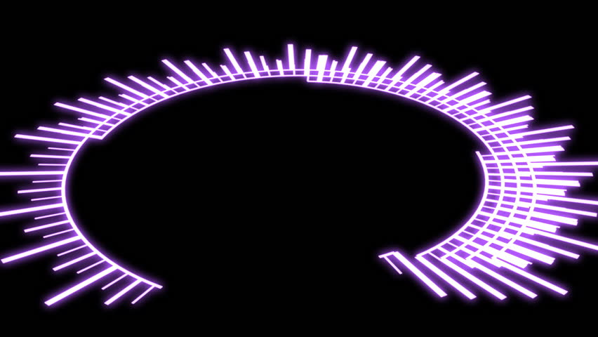 3D HUD Circle Speedometer Bold Audio Reactive X60 Degrees L Purple Animation Loop