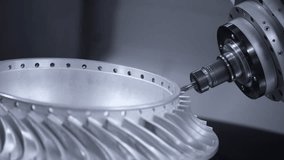CNC turning drill milling factory processes steel turbine part process. Metal machine tools industry - Powered by Shutterstock - Get 15% off with code: PIKWIZARD15