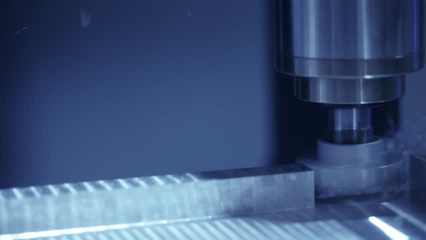 Process working CNC turning cutting milling metal, Industry machine with AI.