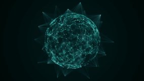Technology green sphere with connecting dots and lines. Digital abstract network structure. 3D rendering. - Powered by Shutterstock - Get 15% off with code: PIKWIZARD15