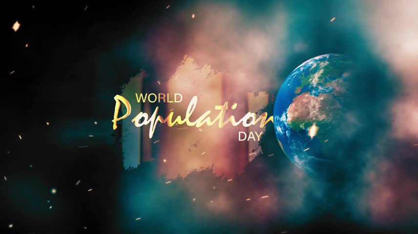 World Population Day Cinematic Trailer – Dramatic Earth and Cloud Visual for Awareness Campaign Background