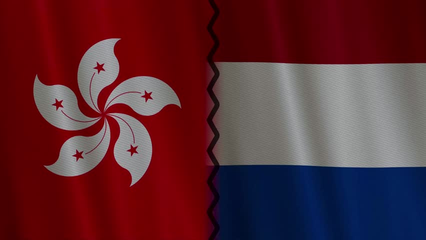 Professional 4K cricket match animation featuring Hong Kong vs Netherlands. Designed with animated flags, smooth cricket ball motion , ideal for sports broadcasters and content creators.