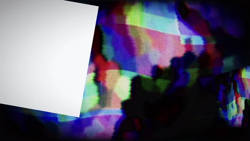 Rich in energy and style with flickering glitch layers.
