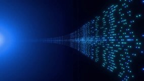 Futuristic space, big data stream, virtual reality, digital bits and bytes, infinity. Digital network, technology, data path, binary code, information. 3D animation - Powered by Shutterstock - Get 15% off with code: PIKWIZARD15