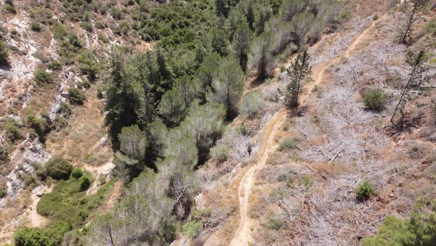 Valleys and hills by Jerusalem in Israel
