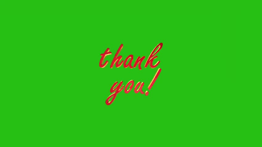 Thank You text vector animation on green screen, suitable for celebration, and events.Thank you in animated 3D text form. fron neon light, appreciation thanks. Handwriting, Suitable for celebration.