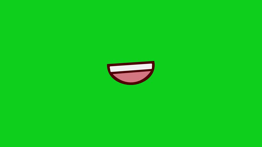 mouth movement icon, Cartoon Lip-Sync Mouth Effect, Green Screen talking mouth
