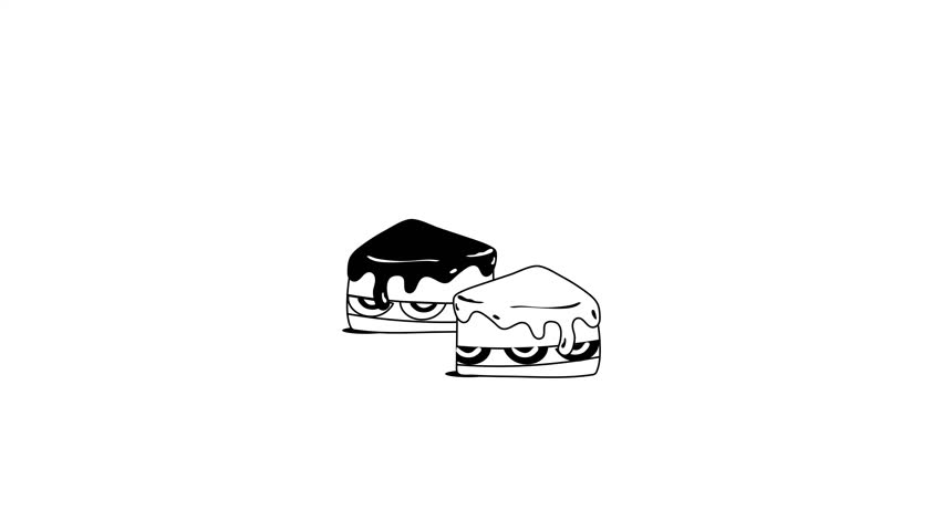 Dessert, sweet, bakery, delicious slice of cake vector design