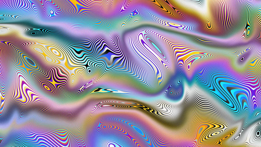 Colorful abstract psychedelic fluid background for summer music festival. Loop VJ background