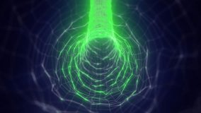 Bright green tunnel with digital grid lines, forming a high-tech energy channel - Powered by Shutterstock - Get 15% off with code: PIKWIZARD15