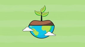 Eco-friendly environmental design featuring a half Earth planet cradling a vibrant green plant, symbolizing growth and sustainability,  for promoting awareness on World Nature Conservation Day." - Powered by Shutterstock - Get 15% off with code: PIKWIZARD15