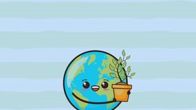 Eco-friendly environmental  showcasing the Earth planet with a growing green plant  for promoting awareness on World Nature Conservation Day, symbolizing sustainability and nature’s renewal. - Powered by Shutterstock - Get 15% off with code: PIKWIZARD15