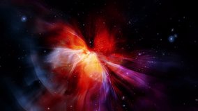 Loop Galaxy space travel glow orange pink orion nebula stars space travel cloud in deep space abstract sci fi background. 4K 3D seamless loop Sci-Fi Space flight to glow energy gas dust cloud nebula.  - Powered by Shutterstock - Get 15% off with code: PIKWIZARD15