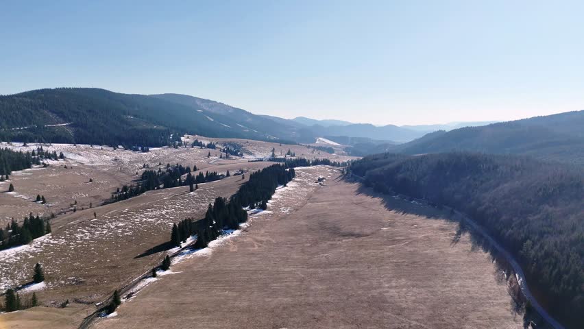 Low Tatra Landscape, aerial footage, Slovakia