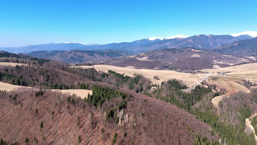 Low Tatra Landscape, aerial footage, Slovakia