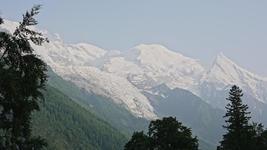 Glacier Mountain Massif Mont Blanc in France
