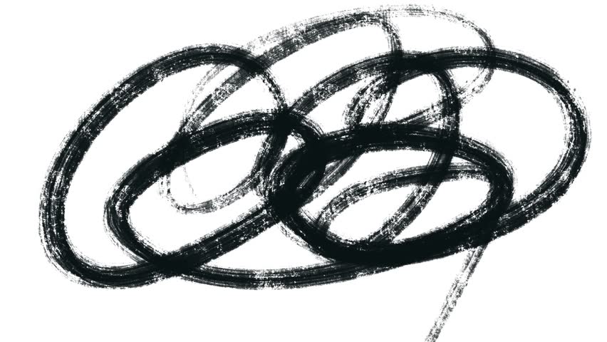 Scribble stain, doodle cloud moving animation, 4K, video, transition, grunge, intro, black and white, copy space, hand drawn, abstract background, texture, stop motion, looped