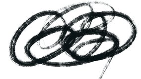 Scribble stain, doodle cloud moving animation, 4K, video, transition, grunge, intro, black and white, copy space, hand drawn, abstract background, texture, stop motion, looped - Powered by Shutterstock - Get 15% off with code: PIKWIZARD15