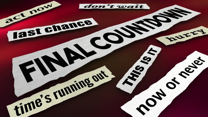 Final Countdown News Headlines Urgent Reminder Deadline Soon Act Now 3d Animation