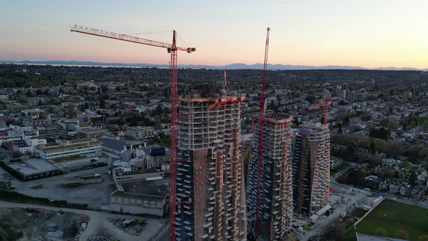 Aerial Drone Footage of Vancouver, BC Skyline – Modern Cityscape in Canada 4K