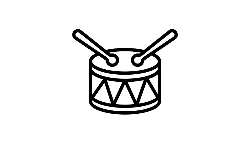 Animated Carnival Marching Drum Beat