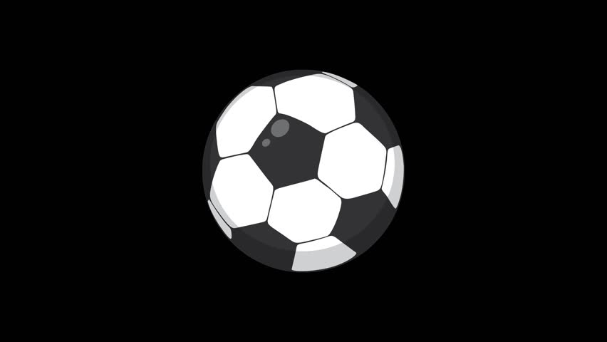 A 3D soccer ball rapidly approaches and shatters through the screen, transitioning backgrounds from black to white to green with realistic debris and motion effects