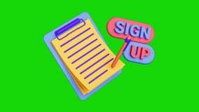 Engaging Green Screen Animation with Sign Up Form - Powered by Shutterstock - Get 15% off with code: PIKWIZARD15