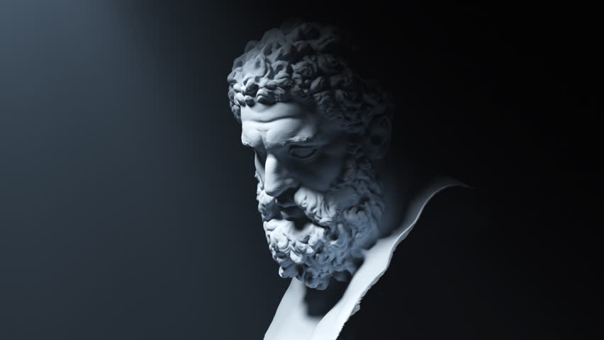 HERCULES BUST - Statue | Sculpture - 4K Footage 