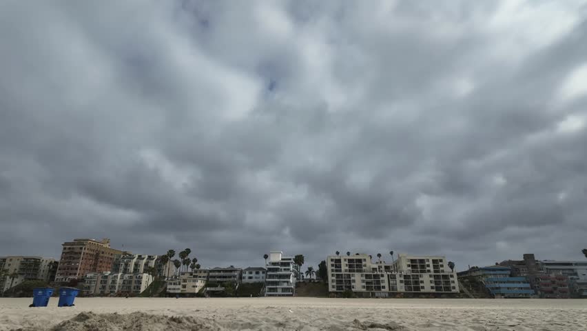 Long Beach cityscape from the beach