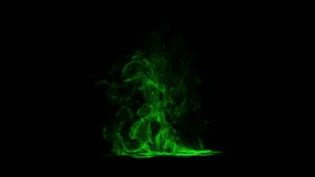 A column of ethereal green fire or magical smoke rises and swirls on a black background. Seamlessly looping animation perfect for fantasy, Halloween, or as a supernatural effect - Powered by Shutterstock - Get 15% off with code: PIKWIZARD15