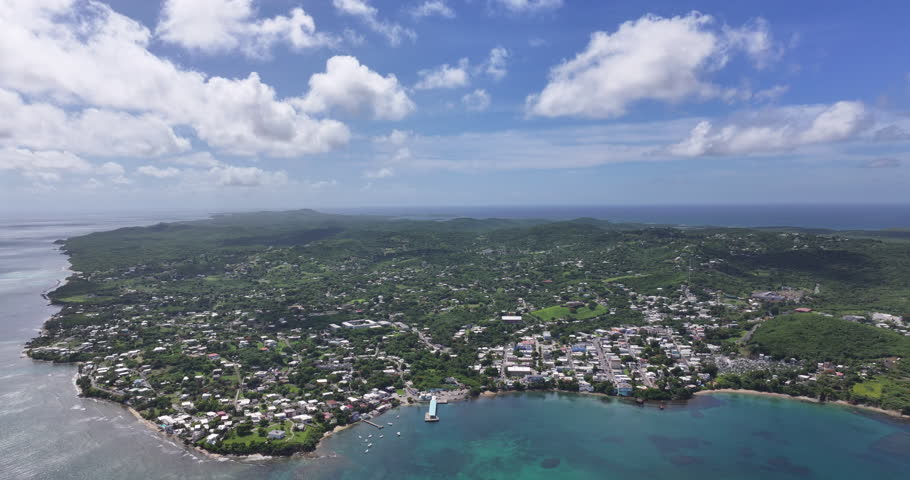 A stunning drone footage showcasing the island of Vieques, located just off the eastern coast of Puerto Rico.
