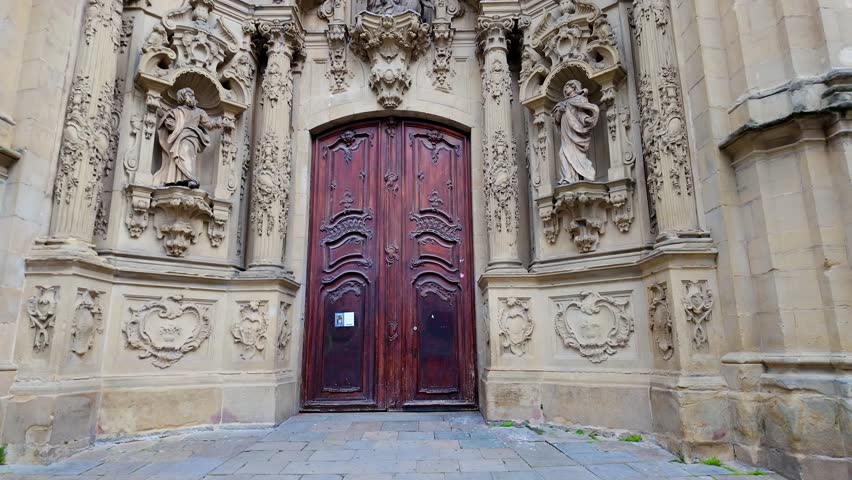Basilica of Santa Maria del Coro in the old town of the city of San Sebastian, Basque Country