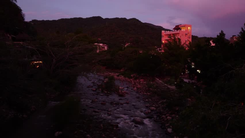 river sunset nature sky clouds drone aerial water nature dark night red purple 