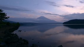 Mount Fuji Reflected in Lake Yamanaka at Dusk (Seamless LOOPING) - Powered by Shutterstock - Get 15% off with code: PIKWIZARD15