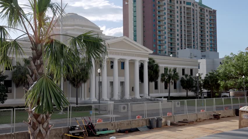 Supreme Court of Florida building with construction and stable video.