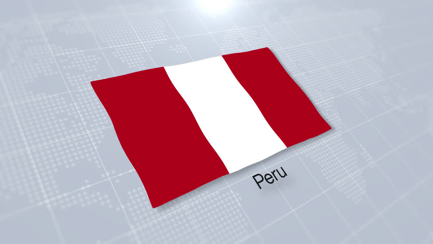 3D Render of Peru National Flag Isolated on White Background