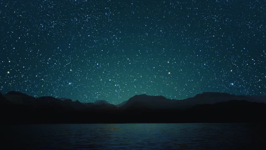 Mesmerizing 3-Night Sea Scenery with Majestic Mountain Views and Glittering Starry Sky in 4K UHD Ultra High Definition