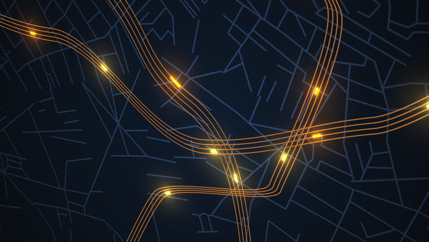 Futuristic digital city map with travel concept