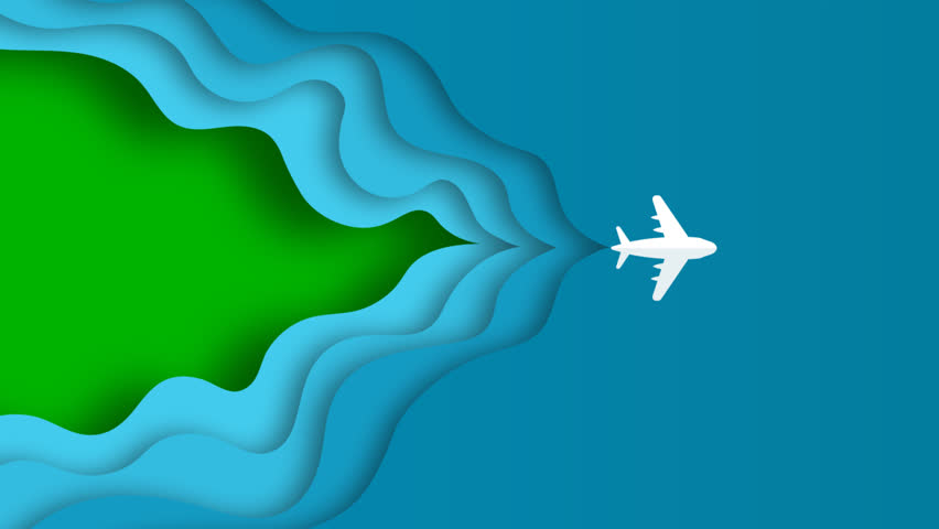 airplane transition slide effect video animation