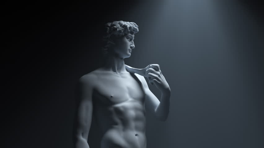  David by Michelangelo Statue | Sculpture - 4K Footage