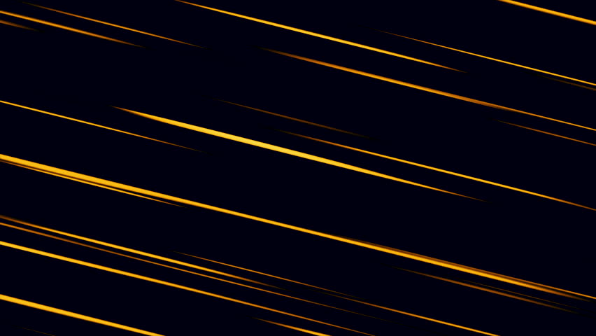 Yellow vibrant dynamic speed lines motion on black. Diagonal anime velocity lines, speed action, moving fast. Manga-style comic background, speed of light concept. Yellow light trails. 4k. 