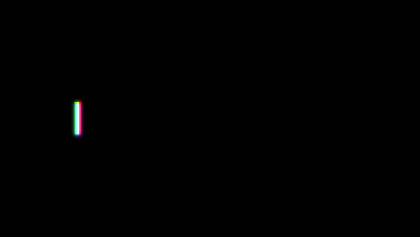 animation the end text with glitch typewriter effect